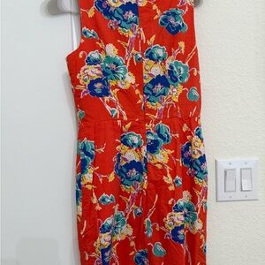 Forever 21 Red Floral Midi Dress